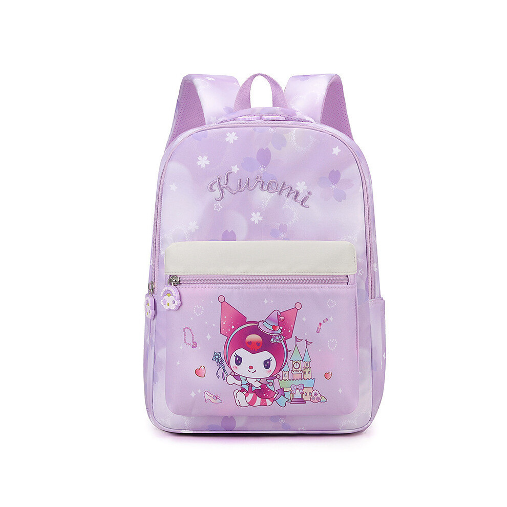 (Kuromi 2) Nylon Kids Lightweight Backpack With Fun And Cartoon Colorful Designs-image-OPC-PK2G79G-NEW