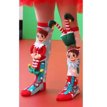 (Red)Kinder Socken Weihnachtsschmuck süße Cartoons Mädchen Deko Zubehör