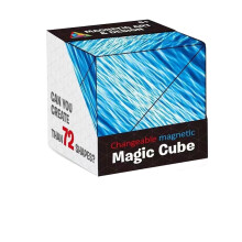 (Style C) Magic Changeable Magnetic Cube 3d Flip Puzzle Toys Ink Ocean Gifts Pattern Kids