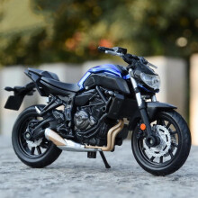 MT07 2018 Black Scale Model Motorcycle Metal Die Cast Model 1/18 Collectible Gift Simulation