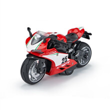 1/12 Scale Die-Cast Alloy Motorcycle Model with Sound and Light Features, Red Collectible for Adults and Gifts