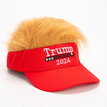 (Red)Präsident Trump Mütze bestickt Perücke Baseballmützen verstellbar Take Cap Back
