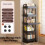 (Black Five Storey) Rolling Storage Small Cart Collapsible Kitchen Bedroom Bathroom Organization 1