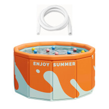 Dog Pool Foldable 90cm, Thickened PVC Dog Bathing Tub, Portable Non-Slip Outdoor Kiddie Pool for Dogs