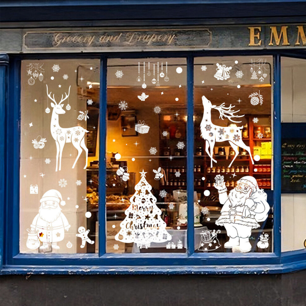 Window Clings Christmas Pvc Reindeer And Snowflake Decals Decoration Set Holiday-image-OPC-PK2HD5P-NEW