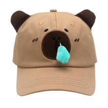 Youth Baseball Cap for Capybara Lovers, Funny Animal Hat, Comfortable Cotton, Ideal for Easter and Birthdays