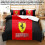 (Double(200x200cm)) Digital Ferrari Pattern Print Duvet Cover Pillowcase Set Gift Bedding Bedroom 1