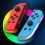 (Pikachu)Draadloze Joy Game-controller compatibel met Switch Led Gamepad vervangings-joystick 6