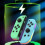 (Pikachu)Draadloze Joy Game-controller compatibel met Switch Led Gamepad vervangings-joystick 5