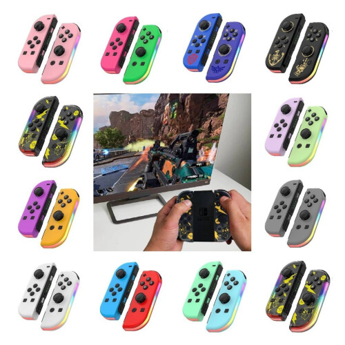 (Pikachu)Draadloze Joy Game-controller compatibel met Switch Led Gamepad vervangings-joystick 2