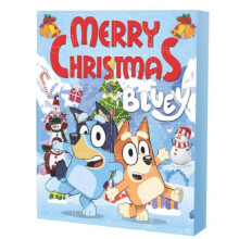 (Blue Cheer)Bluey Kerst Adventkalender bevat 24 cadeaus, dozen, speelgoed, aftelling naar feestdagen