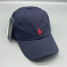 (Navy Red )Eenvoudige effen katoenen baseballpet met borduursel en brede rand dagelijks voor