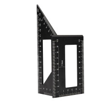 Multifunctional Angle Ruler 45 Degree 90 Degree Aluminum Alloy Precision Woodworking Tool Square Marking Gauge Black