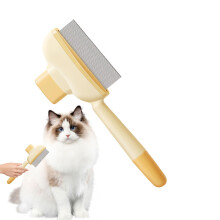 Flea Comb for Cats, Dematting Tool for Dogs, Multifunctional Cat Grooming Brush, Professional Pet Care Tool in Yellow