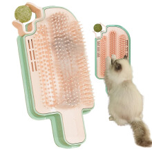 Corner Rascador Wall Massage Tool for Cats, Interactive Cleaning Accessory with Grass Ball for Long and Short Fur