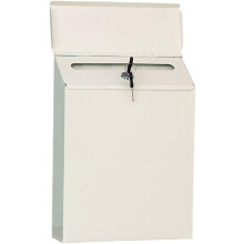 Wall Mounted Mailbox with Lock Beige, Weatherproof Metal Mailbox for Letters, Papers and Newspapers, Includes Keys