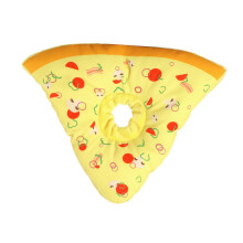 Waterproof Cat Collar Soft Elizabethan Cone for Post-Surgery Recovery Cute Pizza Design Ideal for Leaking and Scratching