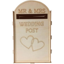 Letter Box Medium Capacity Wooden Mailbox Wall Mounted DIY Modern Design Parcel Box Style A