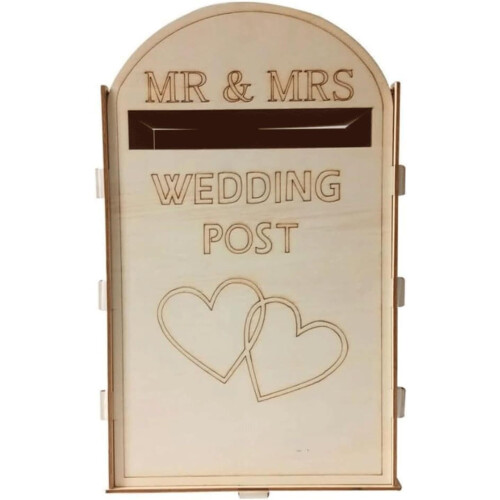 Letter Box Medium Capacity Wooden Mailbox Wall Mounted DIY Modern Design Parcel Box Style A