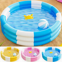 Blau Rosa Gelb Runde Babybecken 90cm Familienschwimmbad Rutschfeste Sommer Easy Set Pink 3ft Sommerparty
