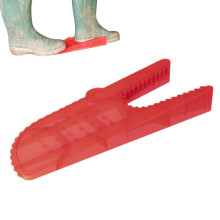 Boot Puller for Cowboy Boots, Cartoon Boot Remover Helper, Grooved Boot Scraper for Work Boots and Waders, Red