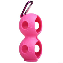 Secure Ball Holder with Carabiner for 2 Balls, 6 Bright Colors Including Purple, Durable Material, Ideal for Sports