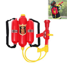Fire Brigade Water Sprayer 30 cm with Adjustable Nozzle, Water Tank, Shoulder Strap for Summer Water Fights (Red)