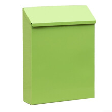 Rustic Iron Wall Mailbox with Strong Lock Mechanism, Wall-Mounted Design, Green Color, Includes 2 Keys