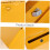 Letter Boxes - Lockable Metal Wall-Mounted Postbox with Key Lock, Secure Drop Lock Box, Yellow 30x23x6cm 5