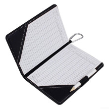 Slim Waterproof Leather Golf Wallet for Sports Tracking Records, Compact Design, Durable Material, Lightweight and Stylish