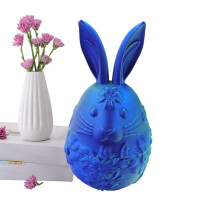 Bunny Ostereier Filled Easter Eggs, Decorative 3D Printed Animal Fidget Toy, Blue Desk Decor for Easter Basket Fillers