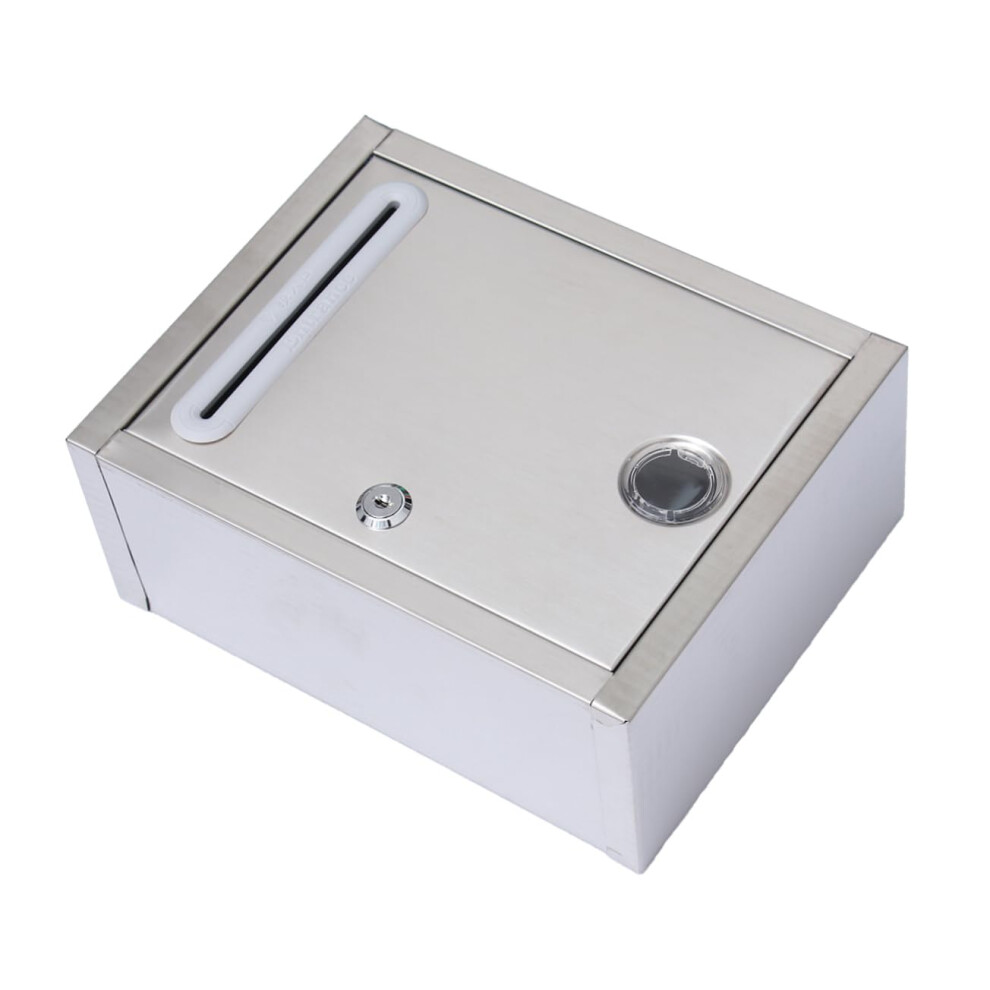 Stainless Steel Small Wall-Mounted Letter Box Suggestion Box Waterproof Retro Design For Business Complaints 6038364683212
