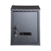 Metal Letter Box – Lockable Wall Mounted Mailbox for Office & Outdoor Use, Black Yarn, Durable Hanging Design