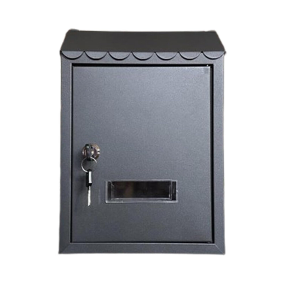 Metal Letter Box Â Lockable Wall Mounted Mailbox For Office & Outdoor Use, Black Yarn, Durable Hanging Design 6447073057892