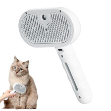 Defur Comb for Dogs and Cats, Steam Brush with 35ml Water Tank, Ergonomic Handle, White Pet Grooming Tool