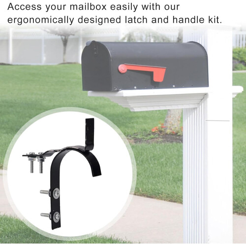 Mailbox Latch Replacement Kit for Metal Mailboxes, Durable Locking Mechanism, Handle Replacement for Standard Letterboxes 1