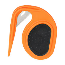 Pet Knot Cutter and Latch Comb, Stainless Steel Detangler Knife for Matted Fur Removal, Non-Slip Hook Design, Orange