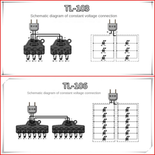6 Port Quick Distributor LED Strip Lighting System for Model Railway, Compatible with Multiple Sizes and Specifications 1