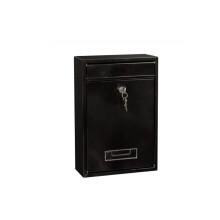 Lockable Wall Mounted Iron Mailbox with Key and Password Protection, Outdoor Wall Box for Secure Mail Delivery