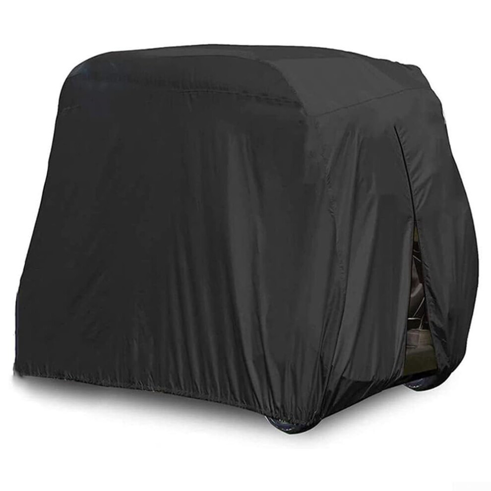 Golf Cart Rain Cover 210D Polyester Waterproof Travel Protection For Ezgo Club Car 275X122x168 Cm With Zipper Handles 6038364684455