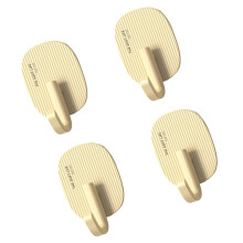 Portable Strong Adhesive Wall Hooks No Damage Needed for Easy Installation Waterproof for Bathroom Kitchen Office Yellow