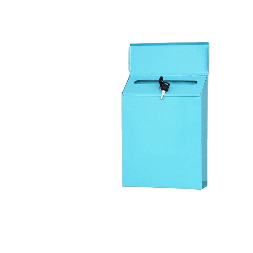 Modern Briefkasten With Lockable Mailbox, Key For Payments, Office And Home Use, Blue Color, Suitable For Rural Areas 6947110548739