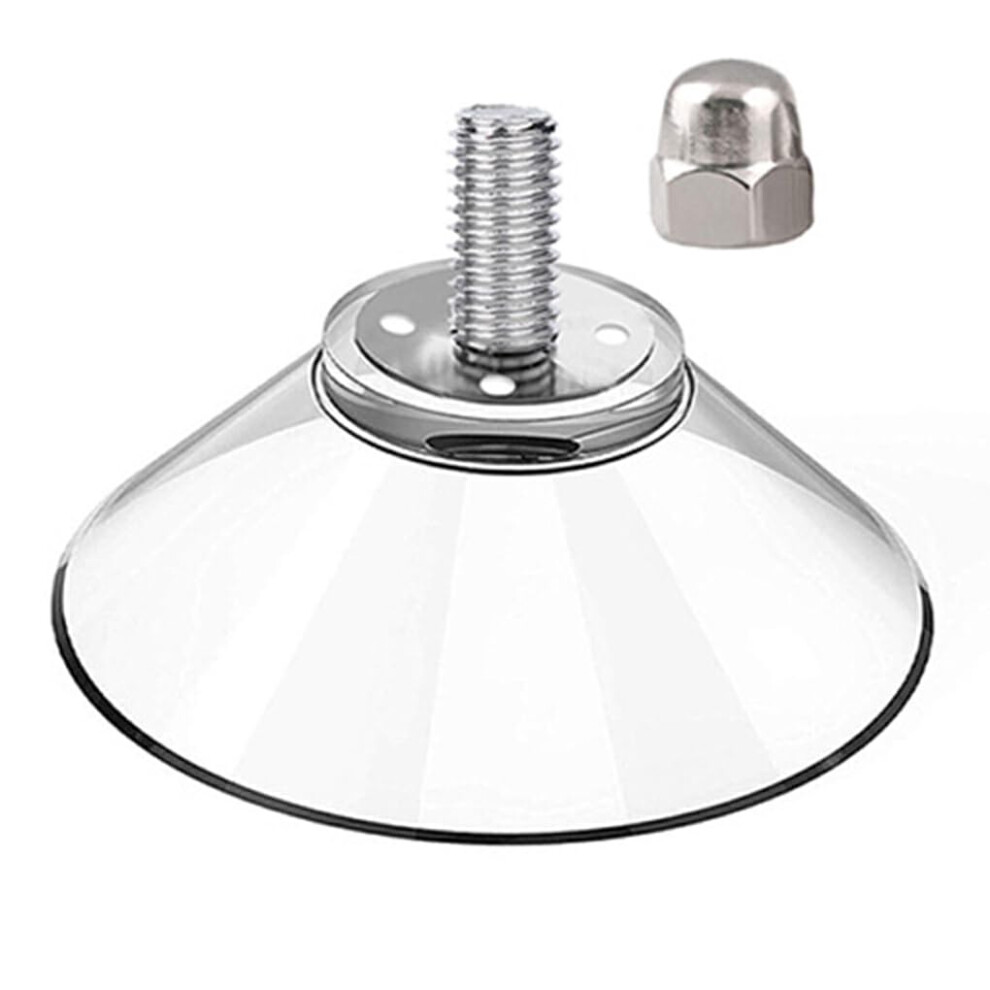 Rubber Suction Cup 53Mm With Nut For Furniture, Cabinets, Chairs, And Desks - Transparent Foot Pad For Living Room, Bedroom, Bathroom, Kitchen 6038364685353