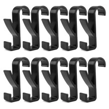 Hook Heating Bathroom Radiators - Pack of 10 Black ABS Double Hook Towel Rail, No Drilling Required, Suitable for Towels and Clothes