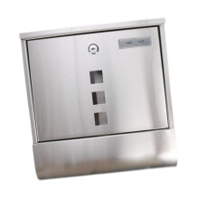 Wall-Mounted Mailbox with Newspaper Holder for Home Office Decor - Stylish Metal Design, Black Color, Durable Construction