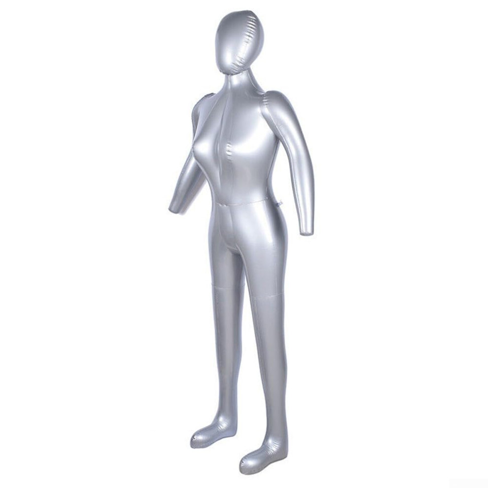 Inflatable Female Full-Body Doll 165 cm Height, Portable Space-Saving Design, Arm-Show Display