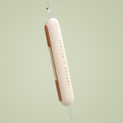 Seam Ripper 2-in-1 Threading Tool for Sewing, Yellow Sewing Accessory with Ergonomic Handle and Precision Blade