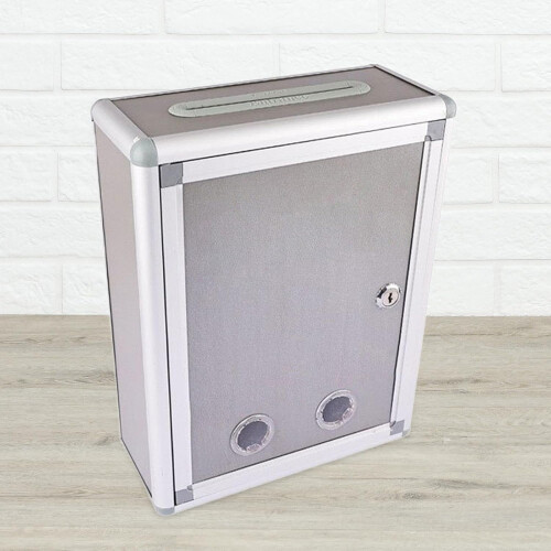 Lockable Wall Mounted Mailbox with Key Lock - Weatherproof Large Capacity Open Top Design for Secure Mail Storage 2