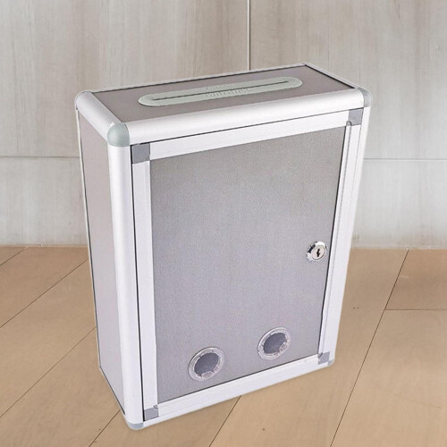 Lockable Wall Mounted Mailbox with Key Lock - Weatherproof Large Capacity Open Top Design for Secure Mail Storage 1