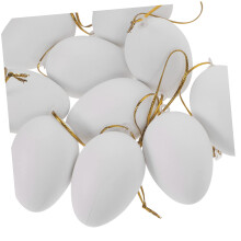 24St Plastic White Easter Eggs for Kids Room Decoration, Graffiti Egg Painting Supplies, Easter Gifts